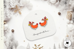 Unique Funny Christmas Stud Earrings Laser Cut Designs Product Image 4