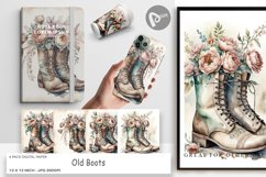 Digital Paper Old Boots Product Image 1