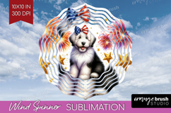 Old English Sheepdog Dog Wind Spinner Sublimation PNG Dog Product Image 1