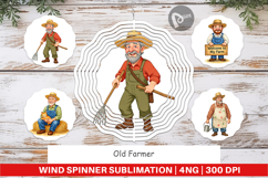 Wind Spinner Old Farmer Product Image 1