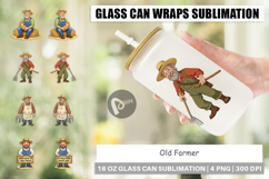 Glass Can Old Farmer Product Image 1