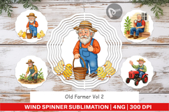 Wind Spinner Old Farmer Product Image 1