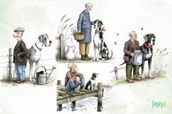 Old Friends Clipart Sublimation Product Image 1