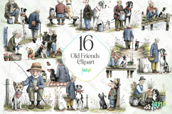 Old Friends Clipart Sublimation Product Image 1