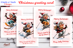 Christmas card printable Old lady Grandma holiday wishes PNG Product Image 10