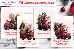 Christmas card printable Old lady Grandma holiday wishes PNG Product Image 2