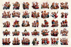 Christmas Stickers Bundle Funny elderly old lady Humor PNG Product Image 6