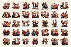 Christmas Stickers Bundle Funny elderly old lady Humor PNG Product Image 7