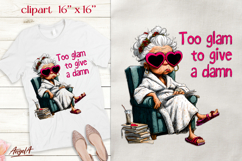 Single Valentine clipart Elderly lady, cupid Sarcastic quote Product Image 1