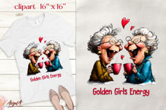 Friendship clipart png Elderly ladies friend Funny quote Product Image 1