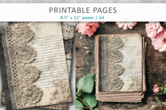 lace paper junk journal pages, scrapbook paper Product Image 3