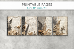 antique paper junk journal pages, paper craft background Product Image 2