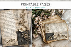 antique paper junk journal pages, retro paper Product Image 4