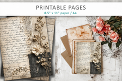 antique paper junk journal pages, retro paper Product Image 5