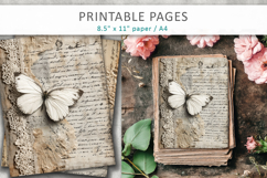 antique paper junk journal pages, paper craft Product Image 1