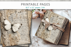 antique paper junk journal pages, paper craft Product Image 3