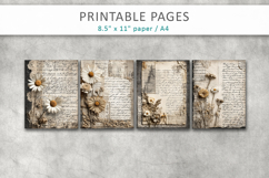 antique paper texture, junk journal pages Product Image 2