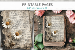 antique paper texture, junk journal pages Product Image 3