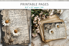 antique paper texture, junk journal pages Product Image 4