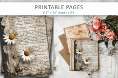 antique paper texture, junk journal pages Product Image 5