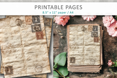 vintage letters junk journal pages, antique letters Product Image 3