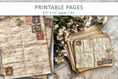 vintage letters junk journal pages, antique letters Product Image 1