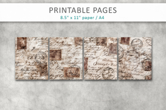 antique letters junk journal pages, vintage ephemera Product Image 2