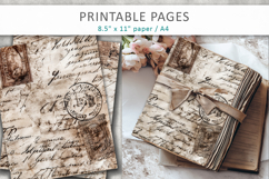 antique letters junk journal pages, vintage ephemera Product Image 3