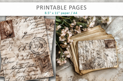 antique letters junk journal pages, vintage ephemera Product Image 4