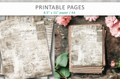 antique letters junk journal pages, retro letters Product Image 3