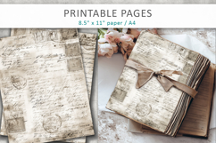 antique letters junk journal pages, retro letters Product Image 1