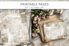 antique letters junk journal pages, retro letters Product Image 4