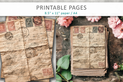 vintage letters scrapbook background Product Image 1