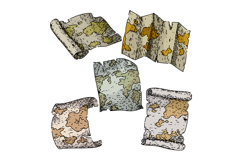 old map set sketch hand drawn Product Image 1