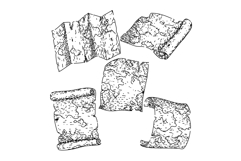 old map set sketch hand drawn Product Image 1