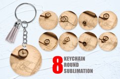 Old Maps Background Keychain | Keyring Product Image 1