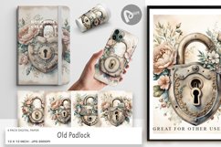 Digital Paper Old Padlock Product Image 1