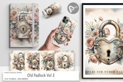 Digital Paper Old Padlock Product Image 1