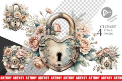Old Padlock Clipart Product Image 1