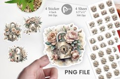 Old Padlock Sticker Product Image 1