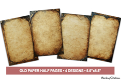 Vintage Shabby Old Papers Background Junk Journal Half Pages Product Image 1