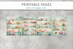pastel floral junk journal, scrapbook paper Product Image 2