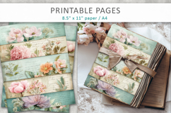 pastel floral junk journal, scrapbook paper Product Image 4