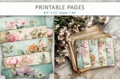 pastel floral junk journal, scrapbook paper Product Image 5