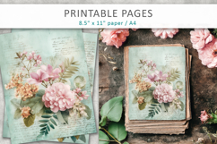 floral scrapbook supplies, junk journal Product Image 1