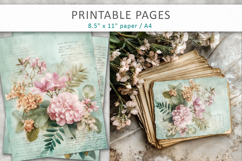 floral scrapbook supplies, junk journal Product Image 5