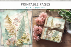 romantic botanical junk journal, floral scrapbook Product Image 3