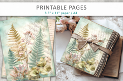 romantic botanical junk journal, floral scrapbook Product Image 4