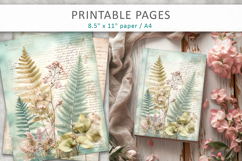 romantic botanical junk journal, floral scrapbook Product Image 6