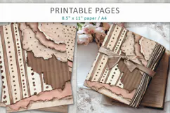 junk journal backgrounds, torn paper texture Product Image 4